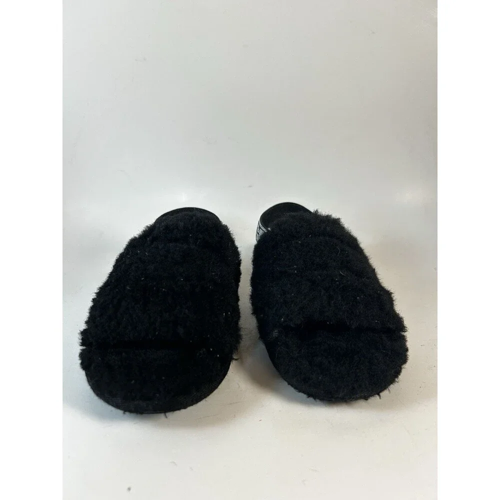 Toddler Size 10 Black Ugg Fluff Yeah Slide Sheepskin Slippers